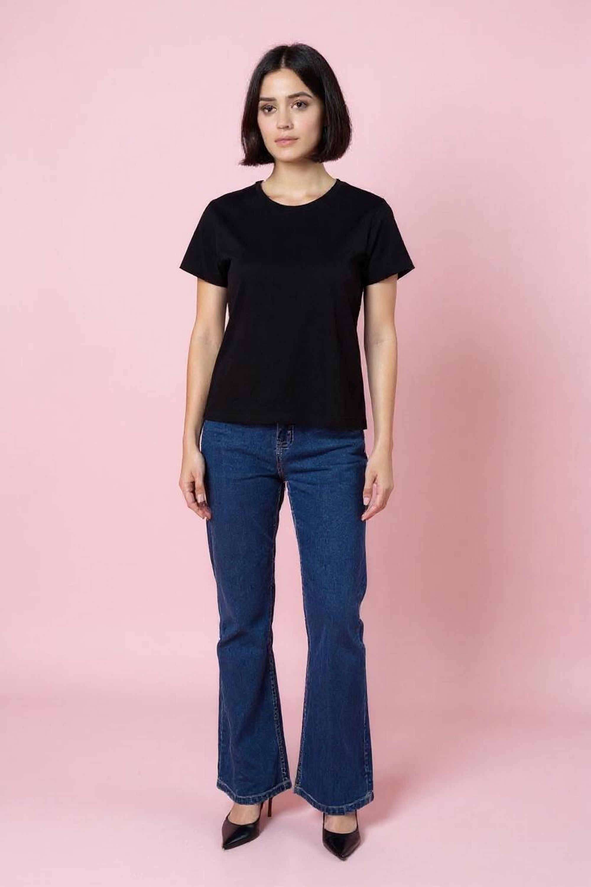 intune Textured Cotton Round Neck Women Top-picture-38