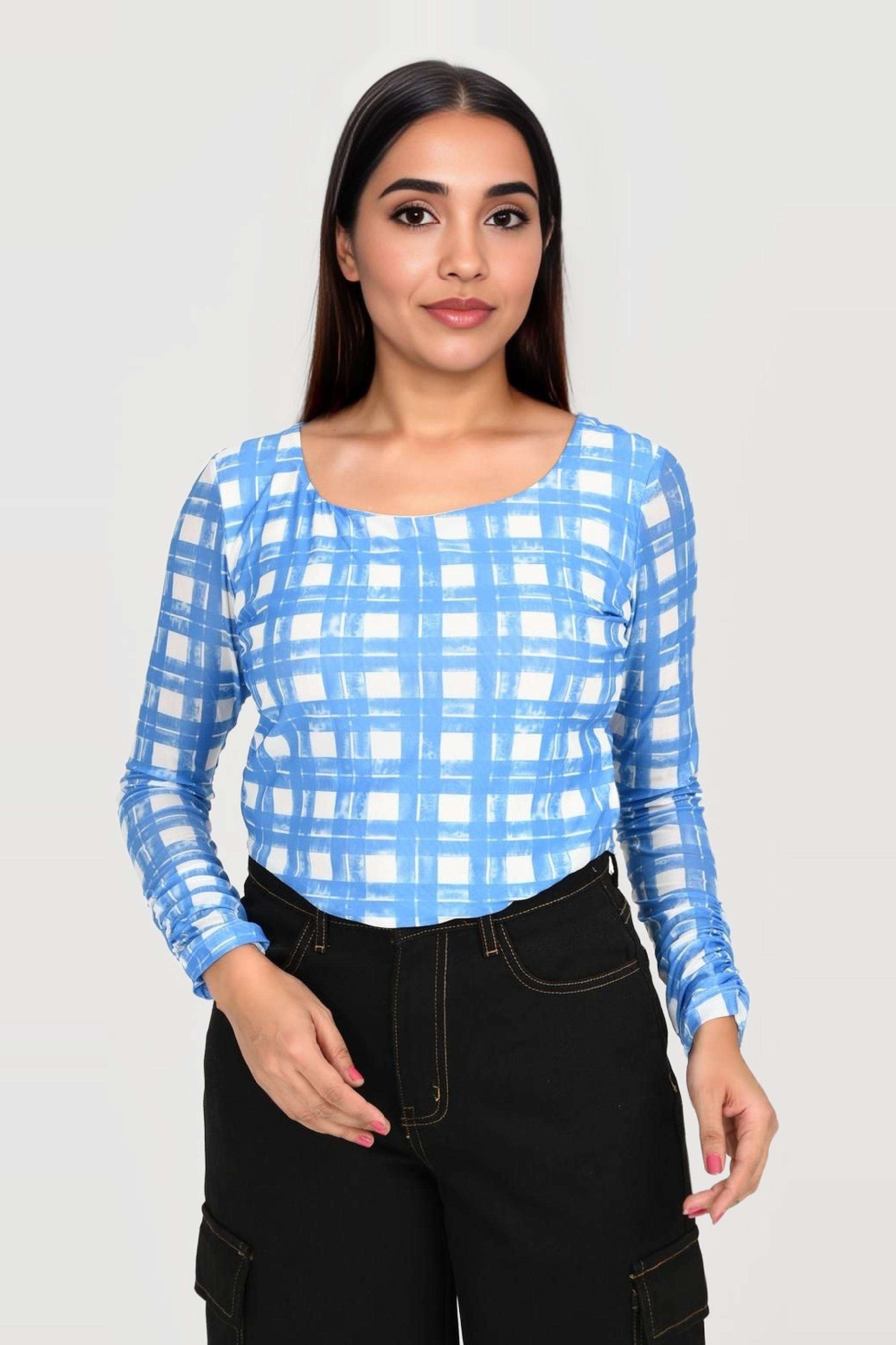 intune Printed Polyester Round Neck Women Top-picture-38