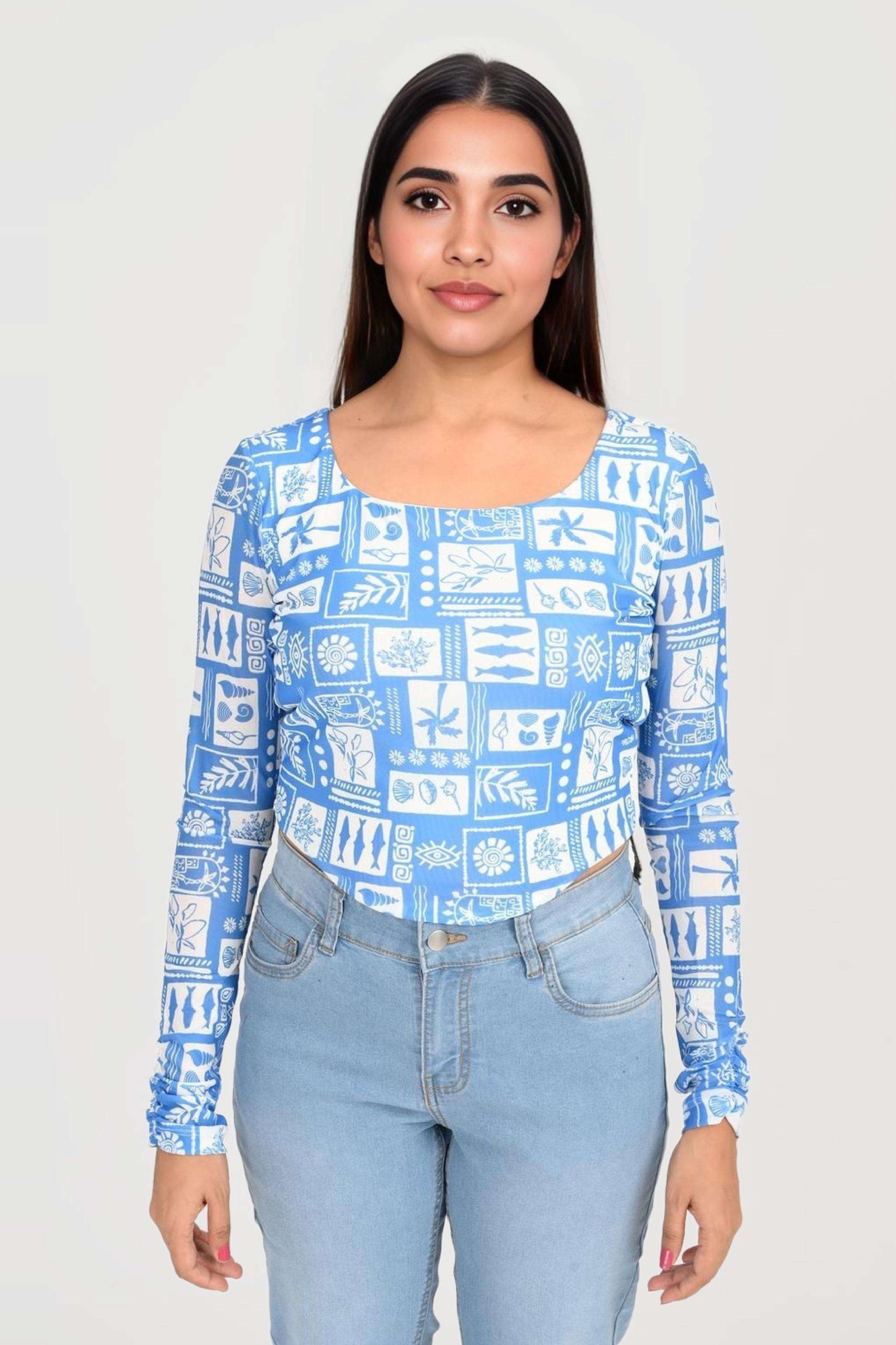 intune Printed Polyester Round Neck Women Top-picture-17