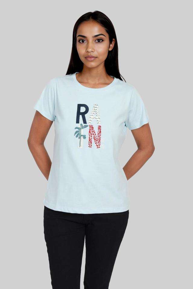 intune Embroidered Cotton Round Neck Women T-Shirt-picture-29