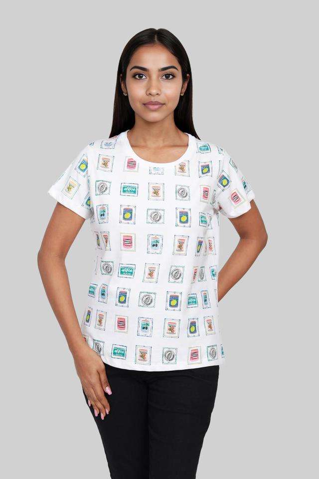 intune Printed Cotton Round Neck Women's T-Shirt-picture-10