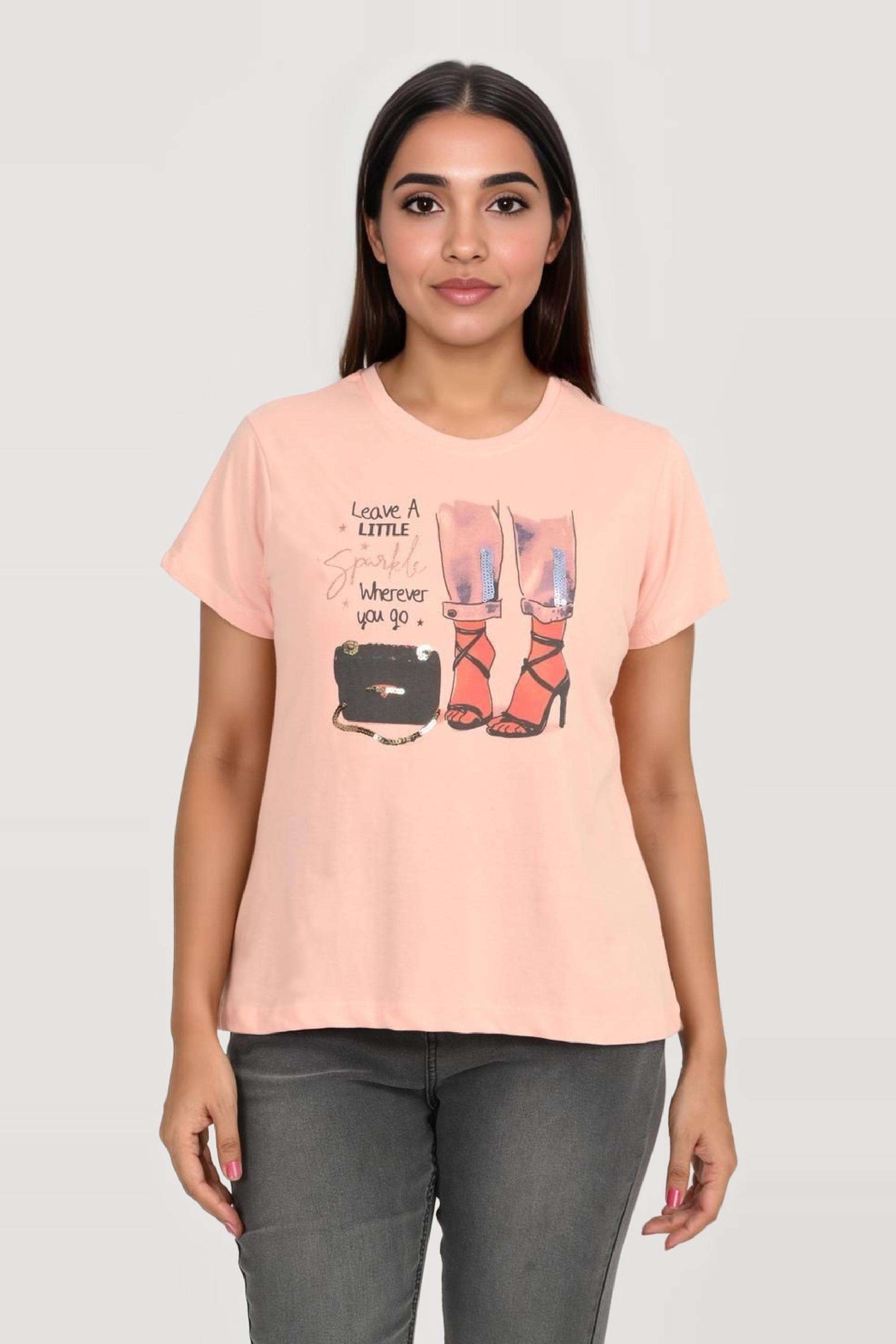 intune Embellished Cotton Round Neck Women T-Shirt-picture-39