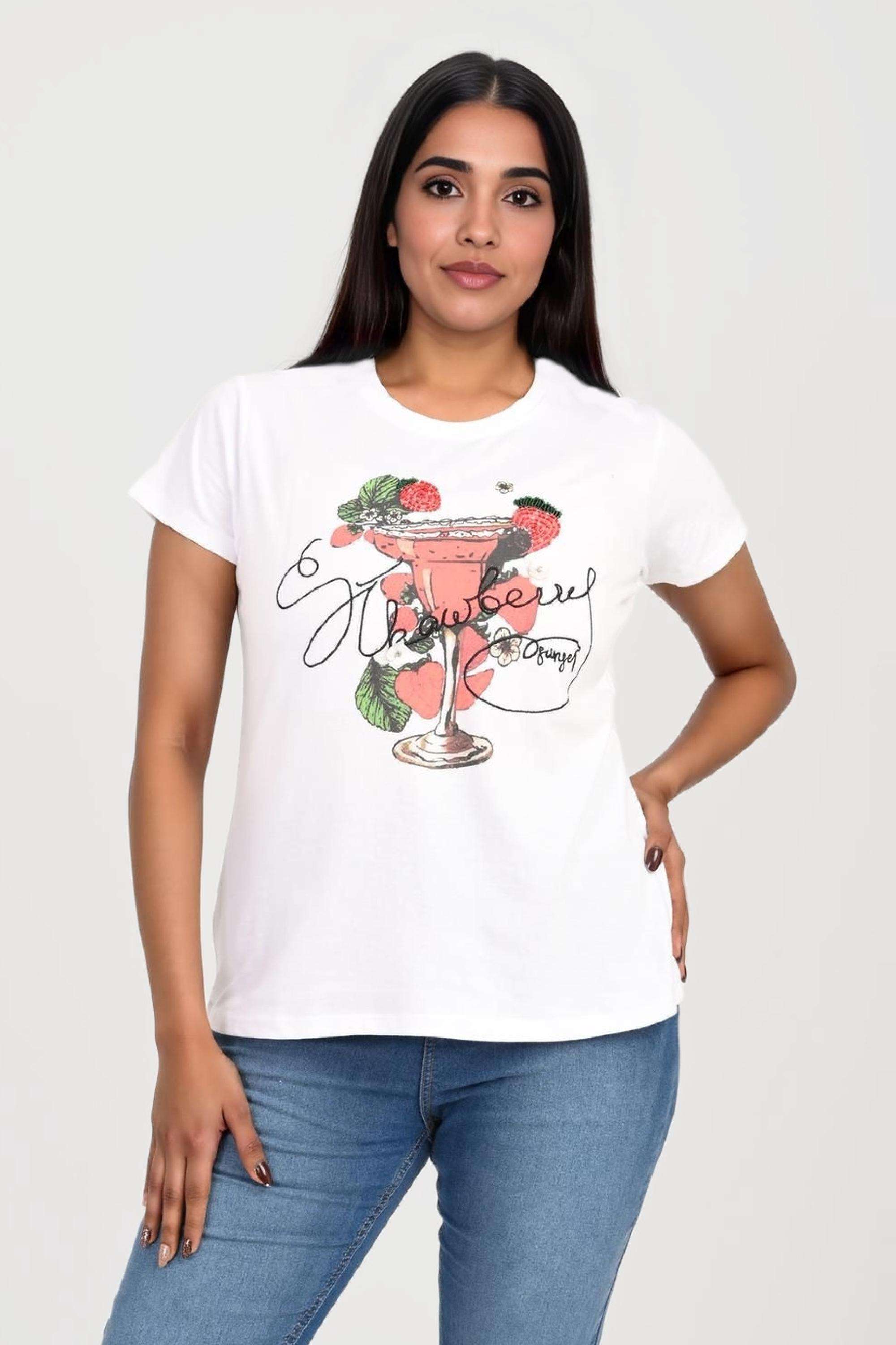 intune Embellished Cotton Round Neck Women T-Shirt-picture-16