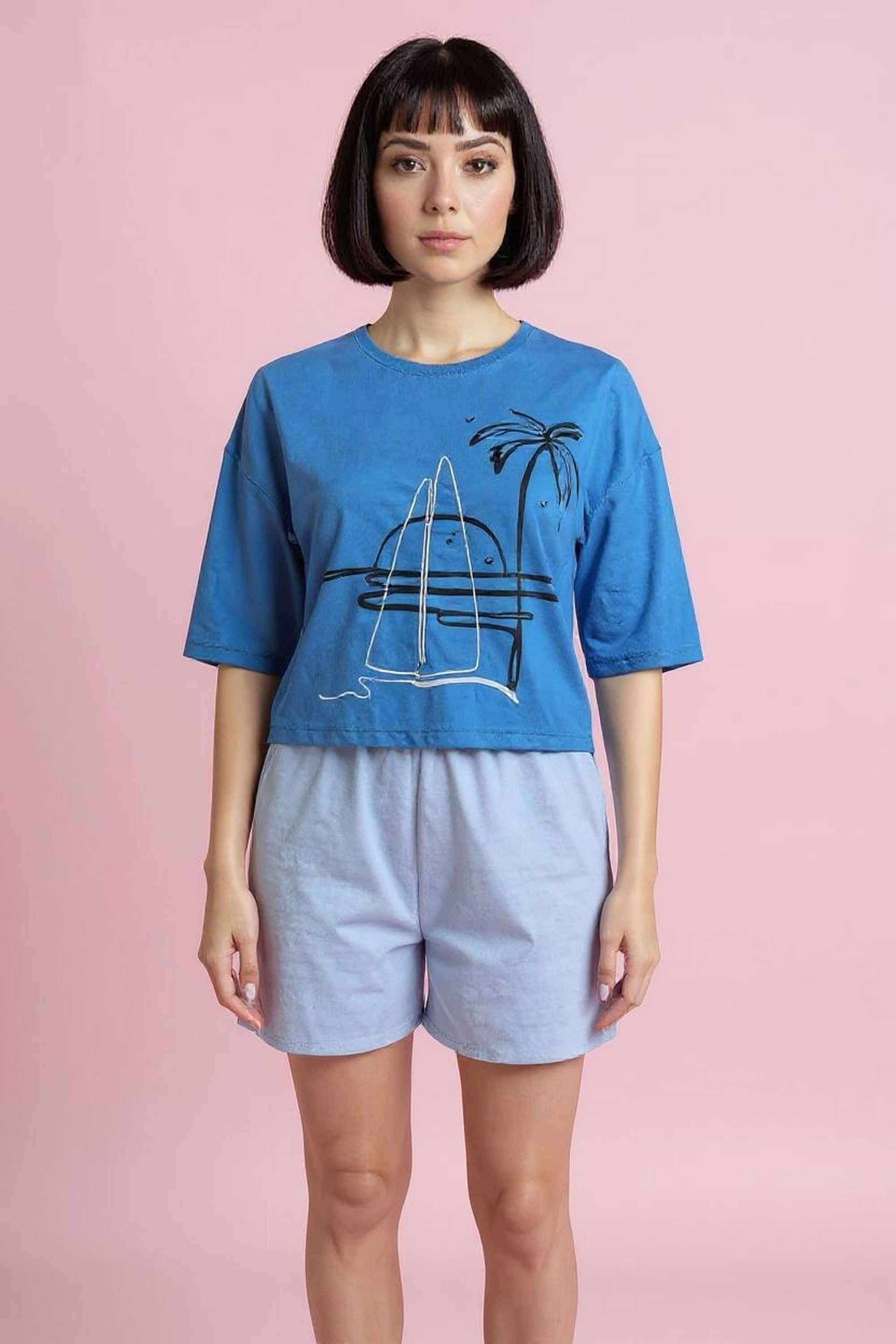 intune Printed Cotton Round Neck Women T-Shirt-picture-34