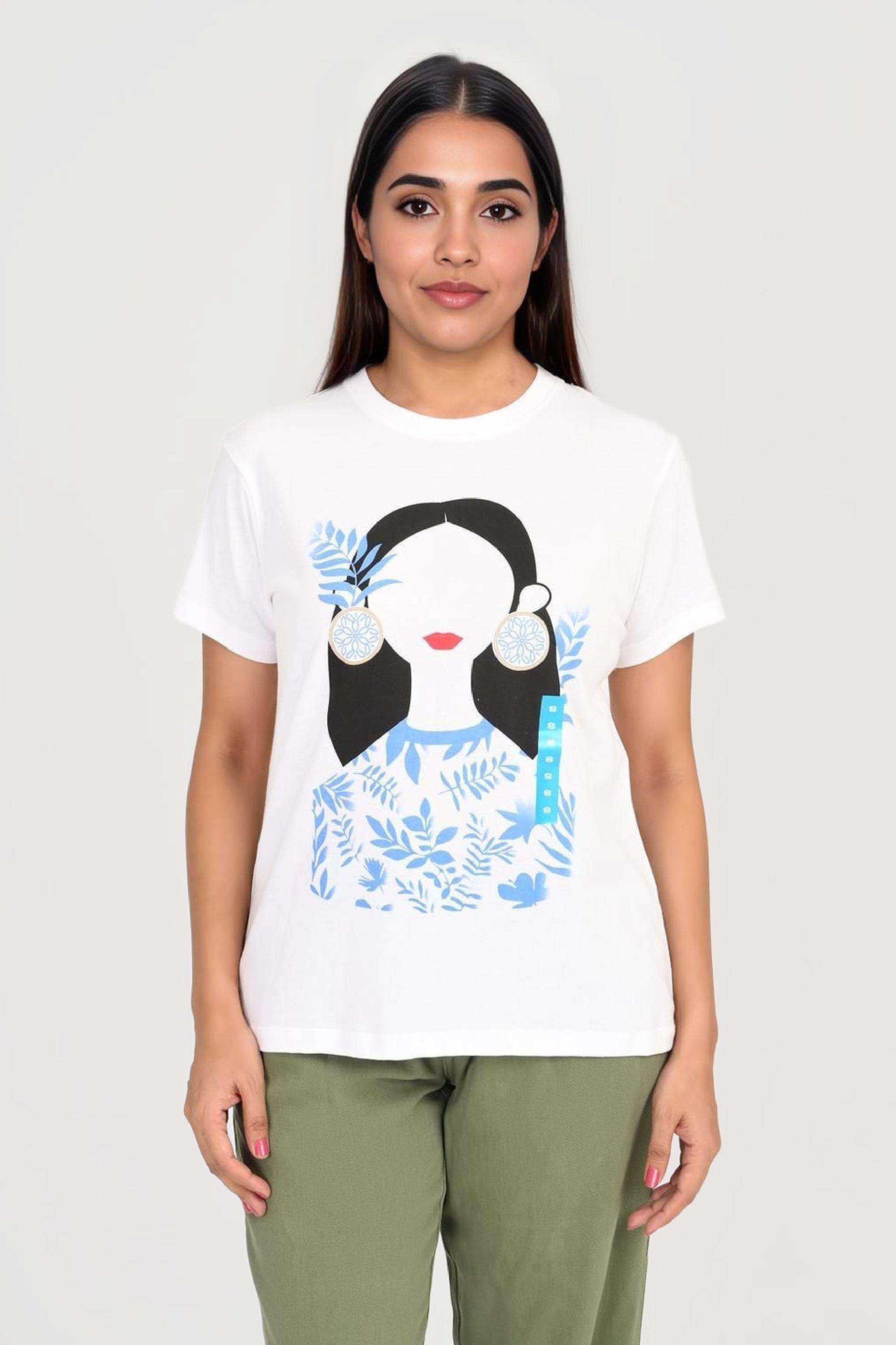 intune Printed Cotton Round Neck Women T-Shirt-picture-37