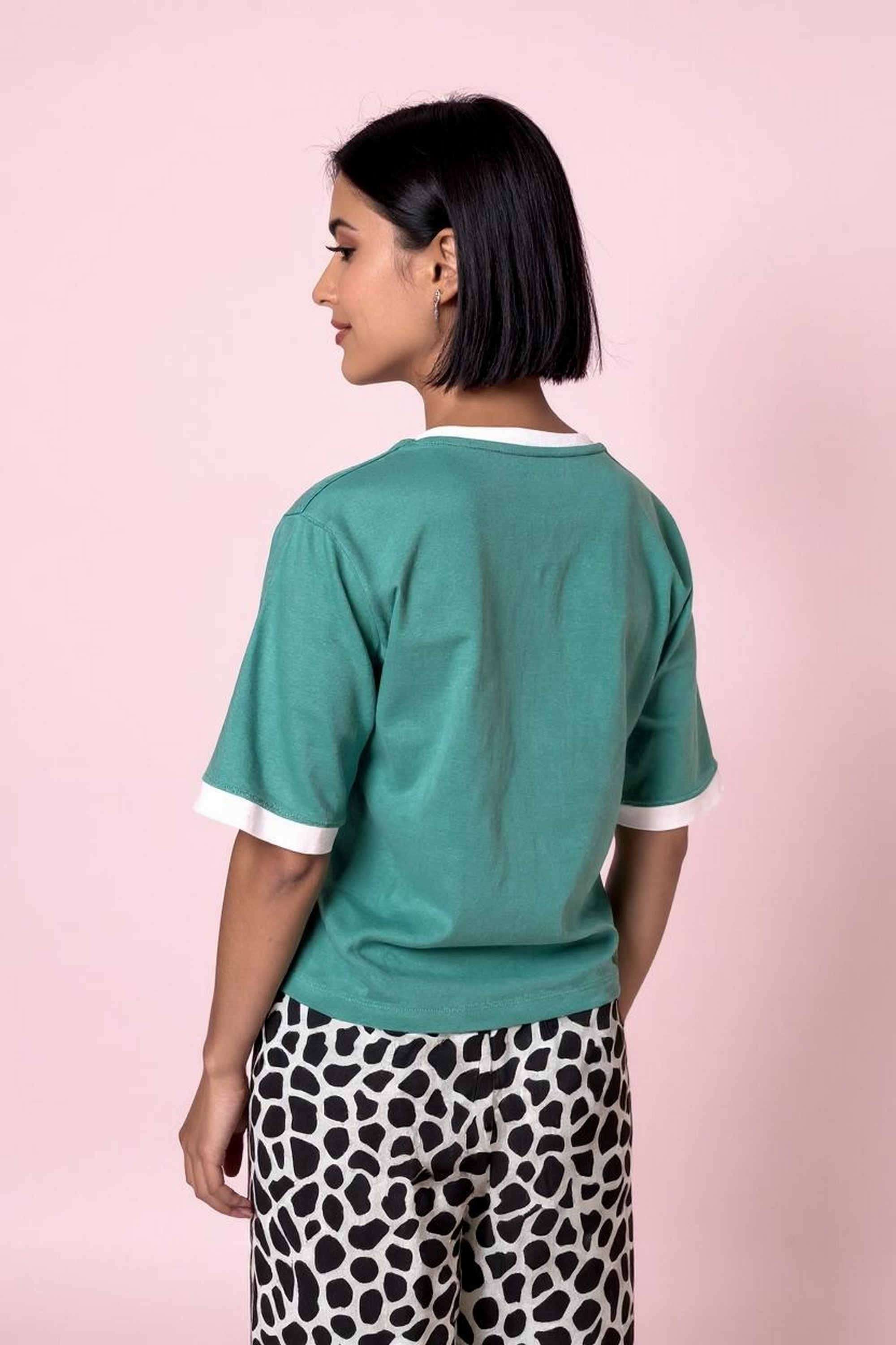 intune Printed Jersey Round Neck Women Top-picture-33