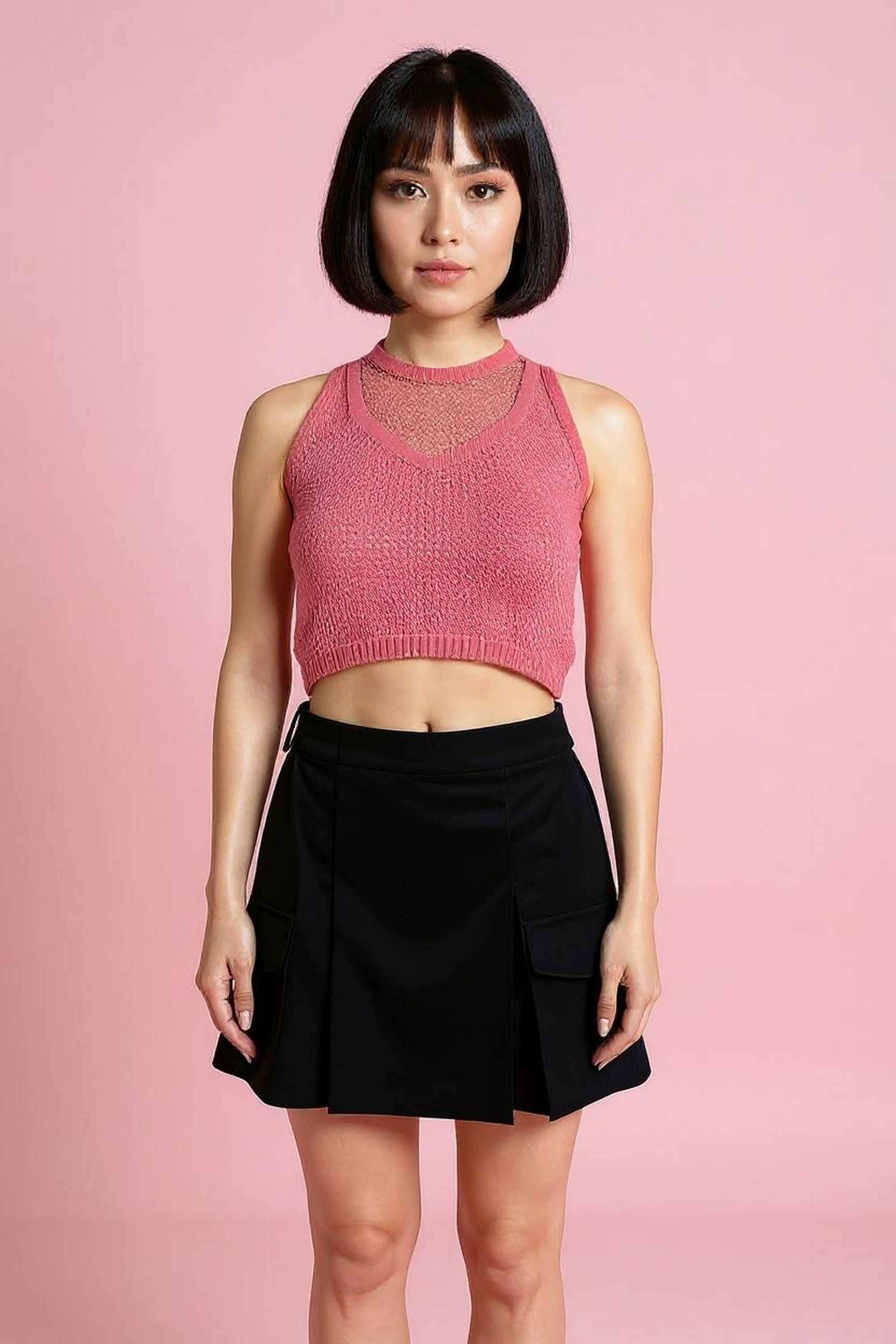 intune Geometric Print Polyester Round Neck Women Top-picture-10