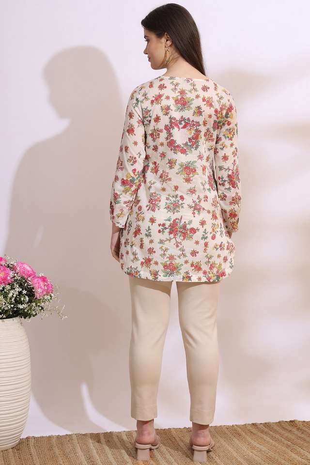 Floral-Cotton-Round-Neck-Women-s-Top