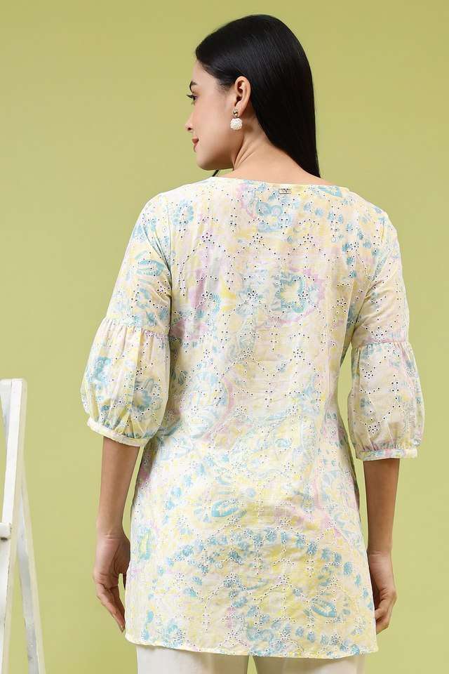 Abstract-Cotton-Round-Neck-Women-s-Top