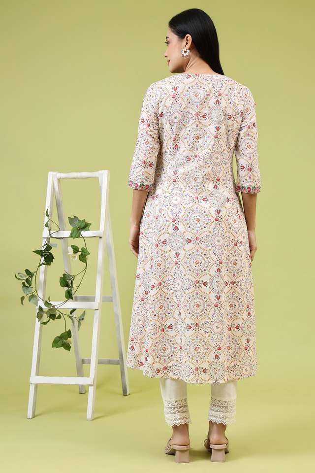 Geometric-Print-Blended-Fabric-Regular-Fit-Women-s-Kurta