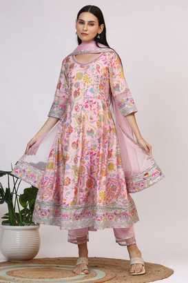 Floral-Ankle-Length-Viscose-Woven-Women-s-Kurta-Set