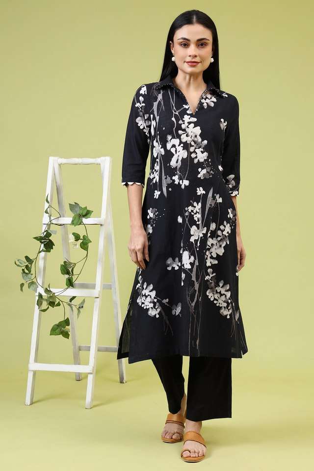 Floral-Blended-Fabric-Regular-Fit-Women-s-Kurta
