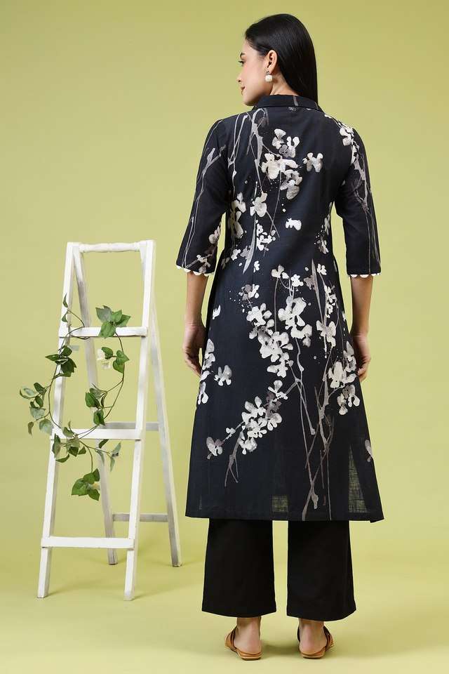 Floral-Blended-Fabric-Regular-Fit-Women-s-Kurta
