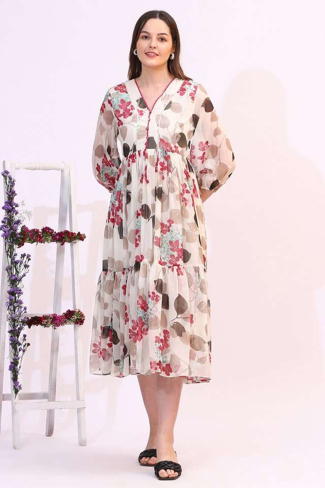 Floral-Chiffon-Regular-Fit-Women-s-Dress