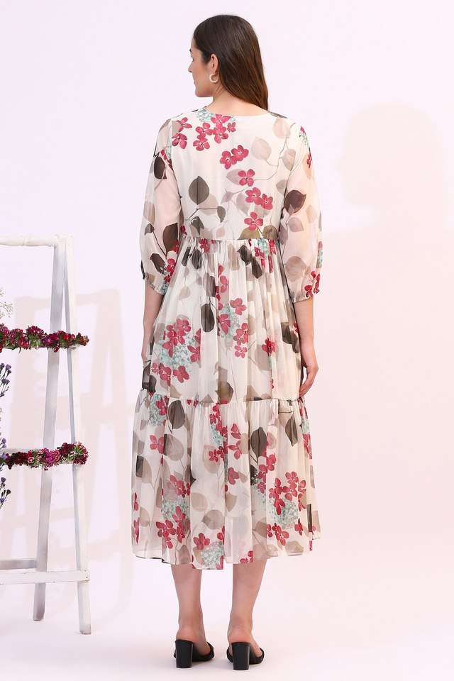 Floral-Chiffon-Regular-Fit-Women-s-Dress