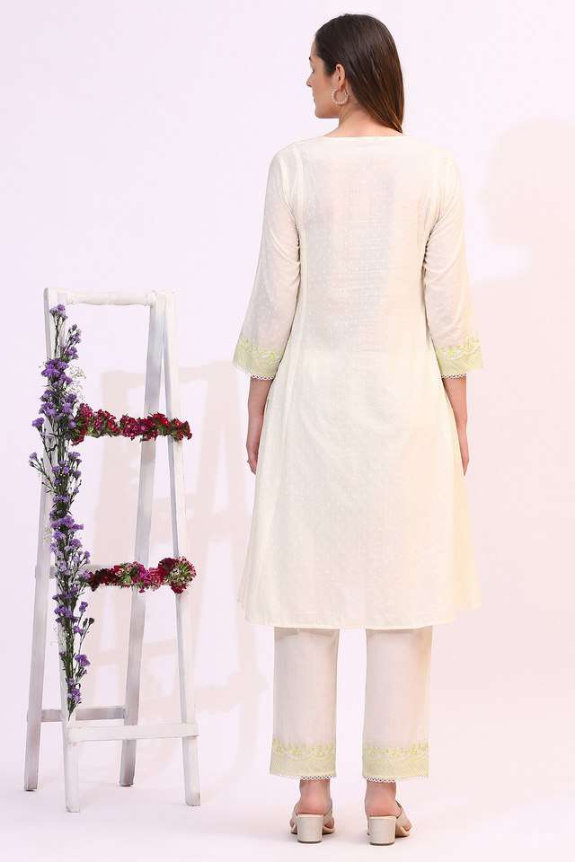 Embroidered-Blended-Fabric-Regular-Fit-Women-s-A-Line-Kurta-&-Straight-Pant-With-Dupatta