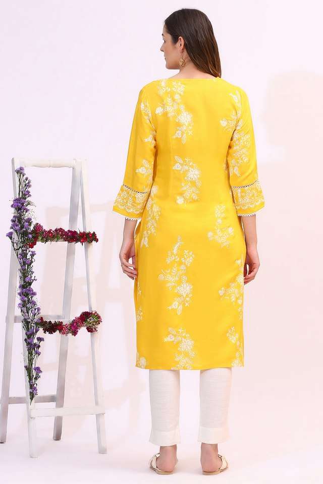 Floral-Viscose-Regular-Fit-Women-s-Kurta