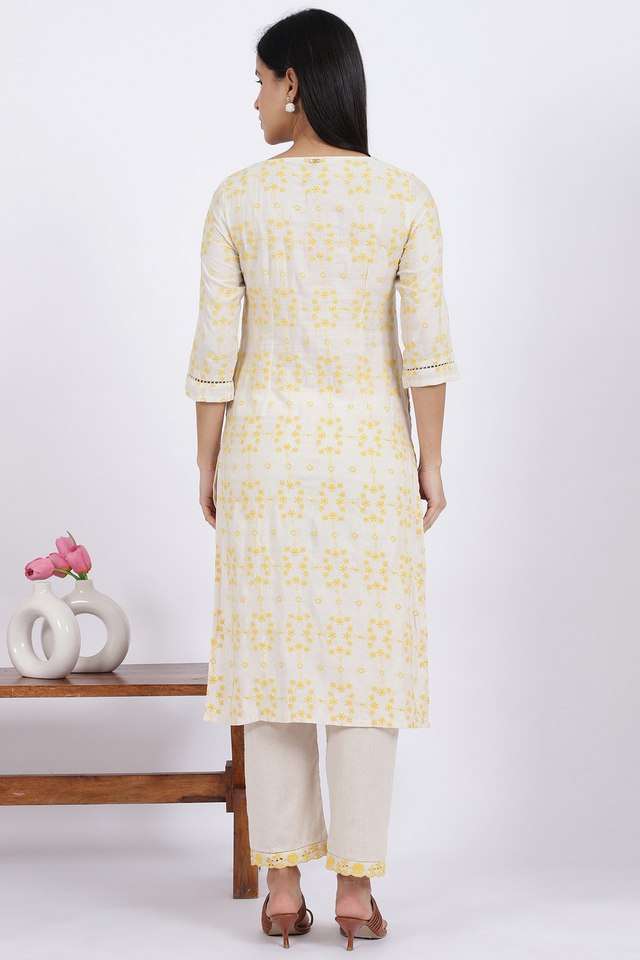 Embroidered-Rayon-Round-Neck-Women-s-Festive-Wear-Kurta