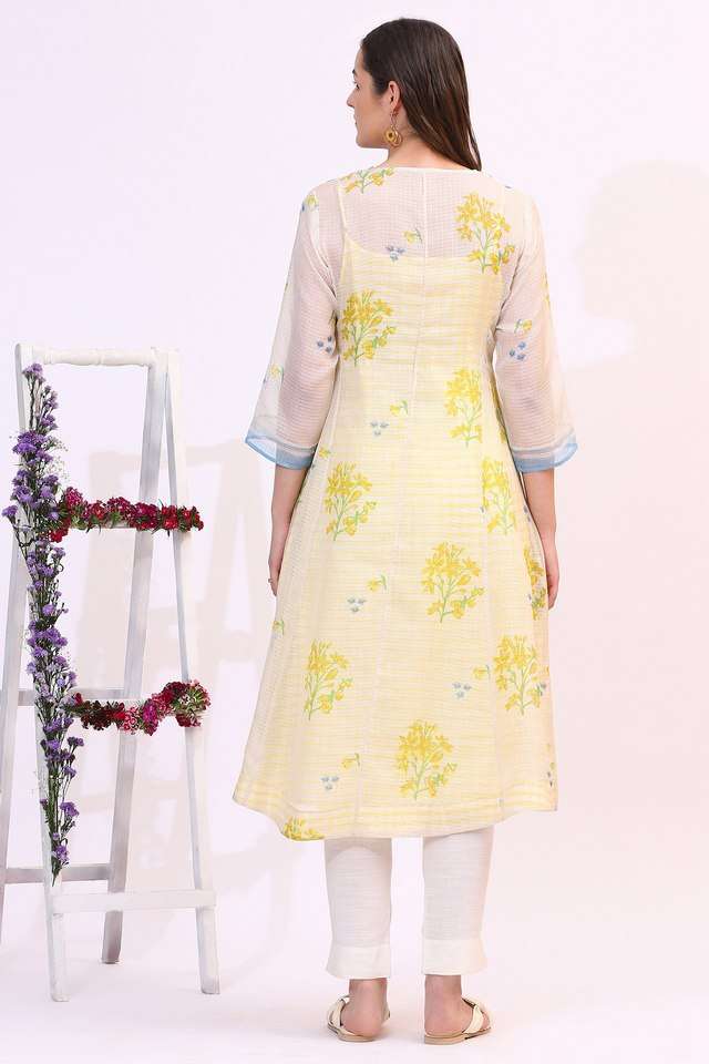 Floral-Polyester-Regular-Fit-Women-s-Kurta