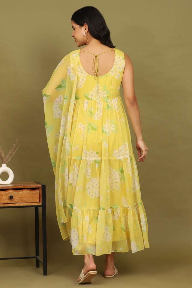 Floral-Polyester-Regular-Fit-Women-s-Kurta-Set-Dress-With-Dupatta