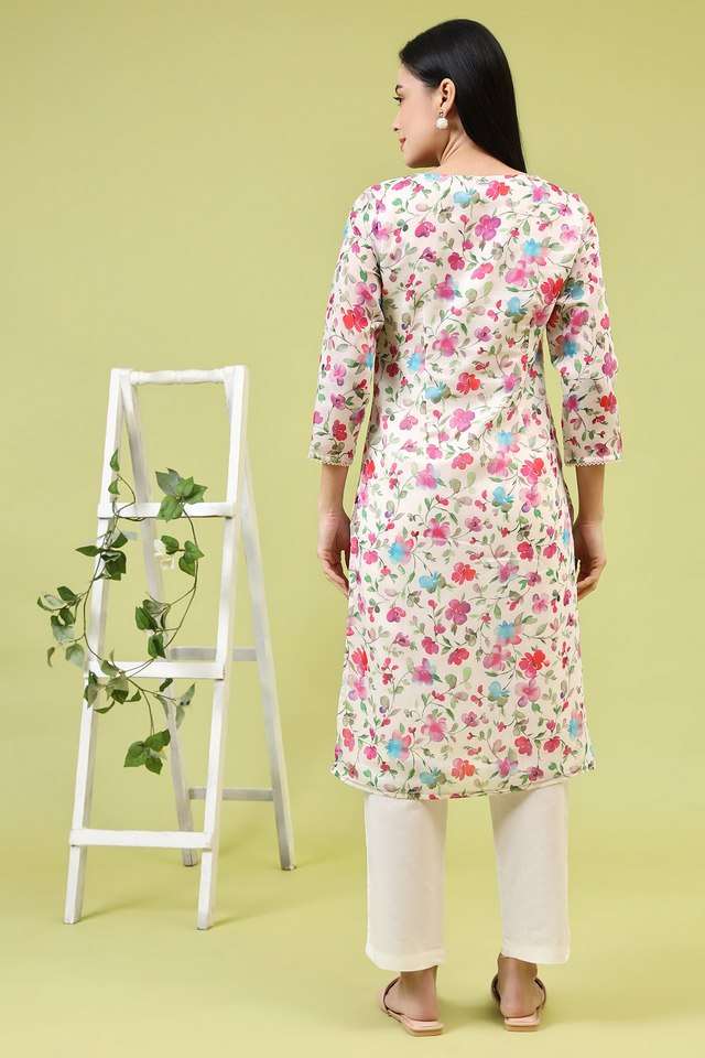 Floral-Polyester-Regular-Fit-Women-s-Kurta