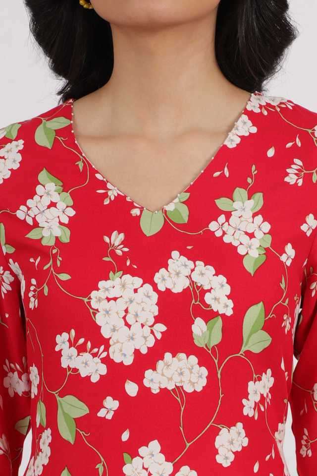 Floral-Knee-Length-Viscose-Woven-Women-s-Kurta-Set