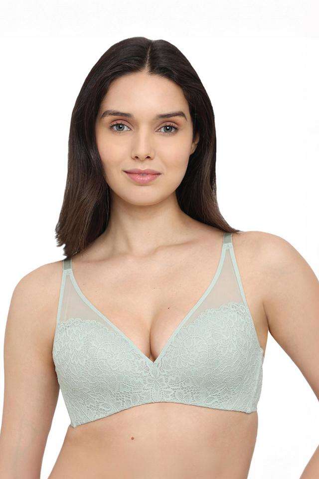 Non-Wired-Regular-Lightly-Padded-Women-s-Lace-Bra