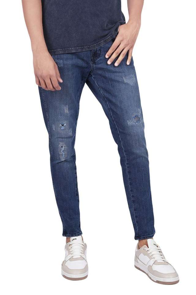 Light-Wash-Blended-Fabric-Slim-Fit-Men-s-Jeans