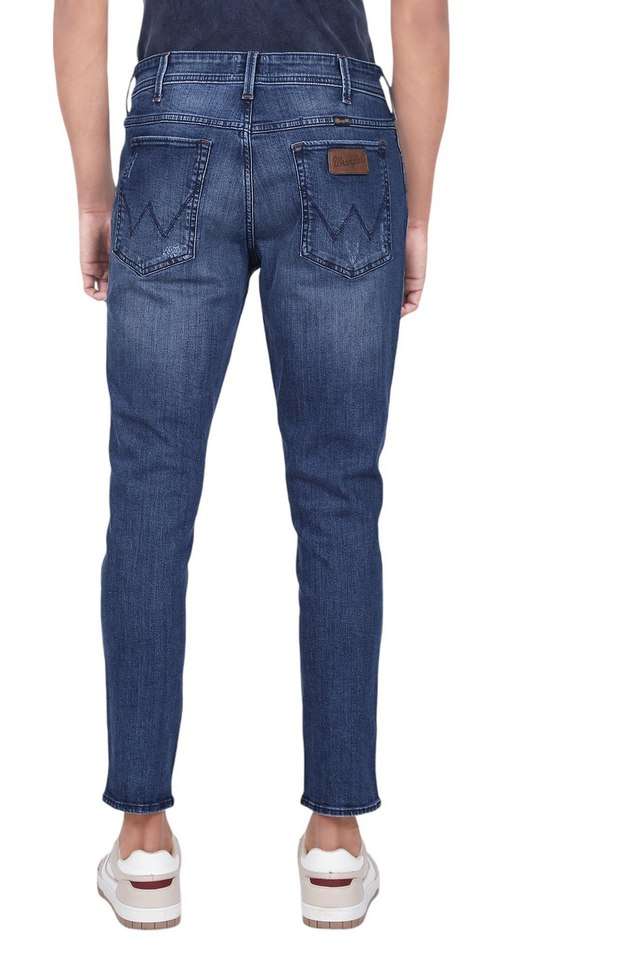 Light-Wash-Blended-Fabric-Slim-Fit-Men-s-Jeans