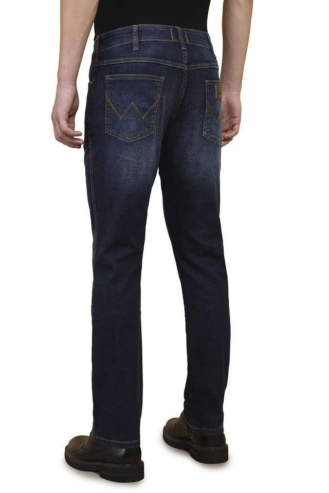 Light-Wash-Cotton-Blend-Straight-Fit-Men-s-Jeans