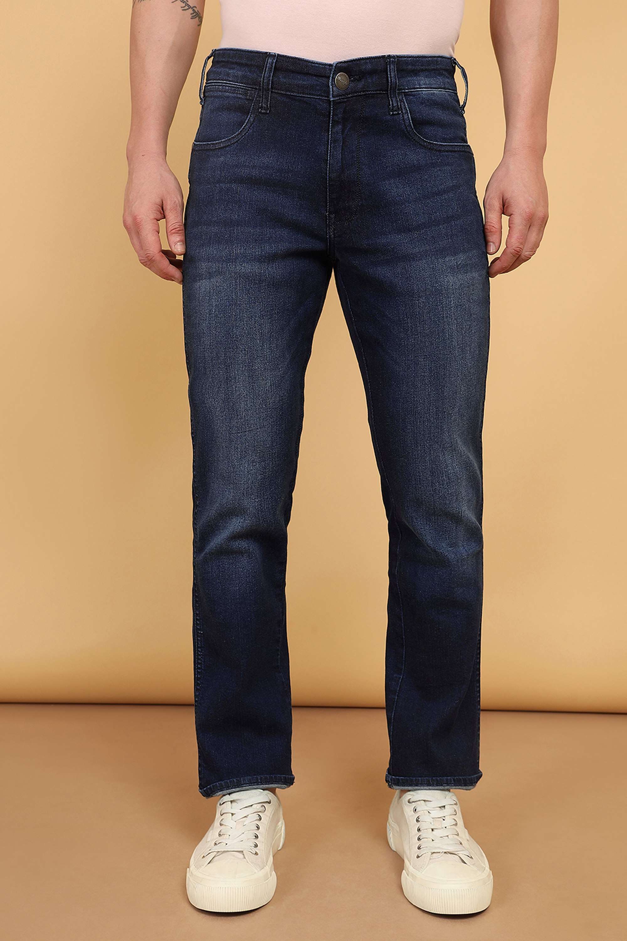 Light-Wash-Casual-Wear-Straight-Fit-Men-s-Jeans