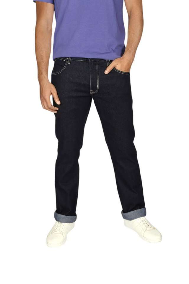 Light-Wash-Blended-Fabric-Regular-Fit-Men-s-Jeans