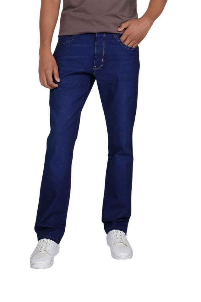Light-Wash-Blended-Fabric-Regular-Fit-Men-s-Jeans