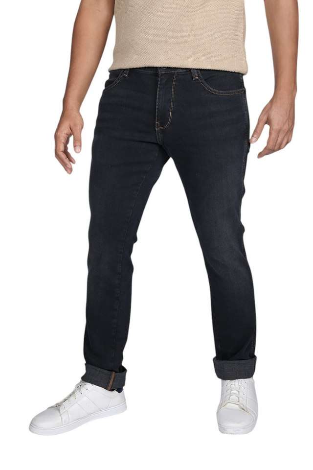Light-Wash-Blended-Fabric-Slim-Fit-Men-s-Jeans