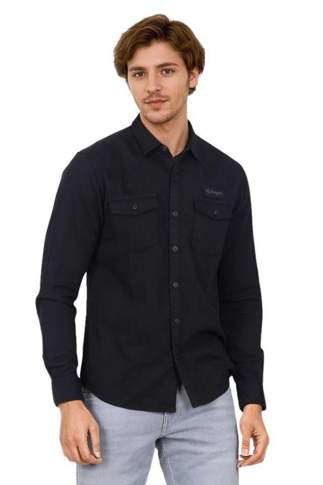 Solid-Cotton-Regular-Fit-Men-s-Casual-Wear-Shirt