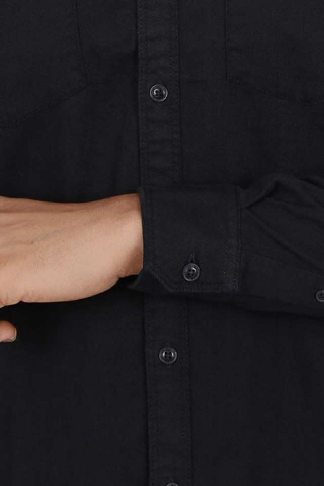 Solid-Cotton-Regular-Fit-Men-s-Casual-Wear-Shirt