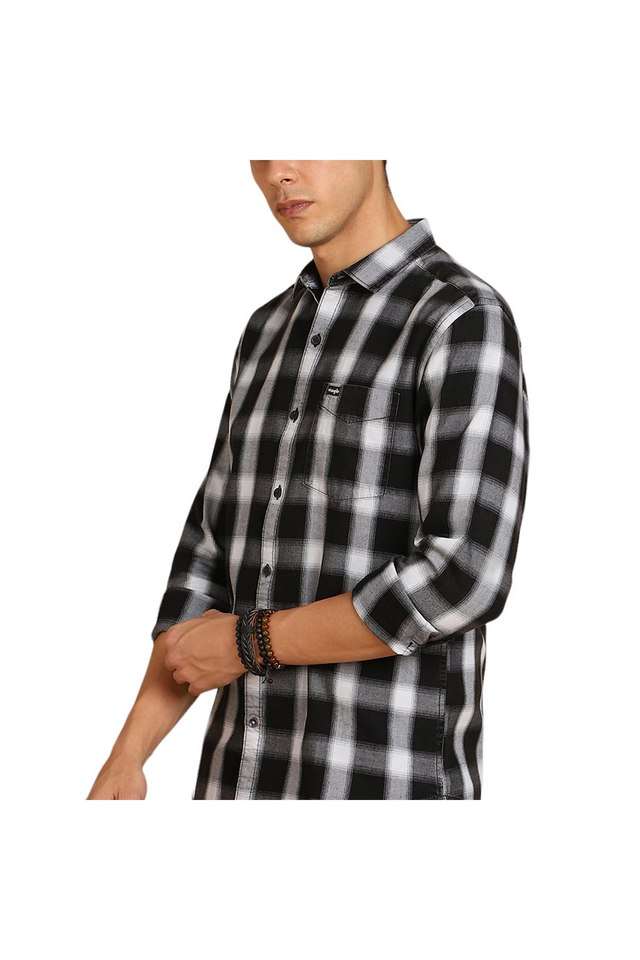 Solid-Cotton-Regular-Fit-Men-s-Casual-Wear-Shirt
