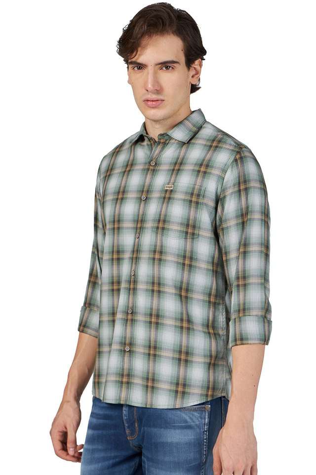 Solid-Cotton-Regular-Fit-Men-s-Casual-Wear-Shirt