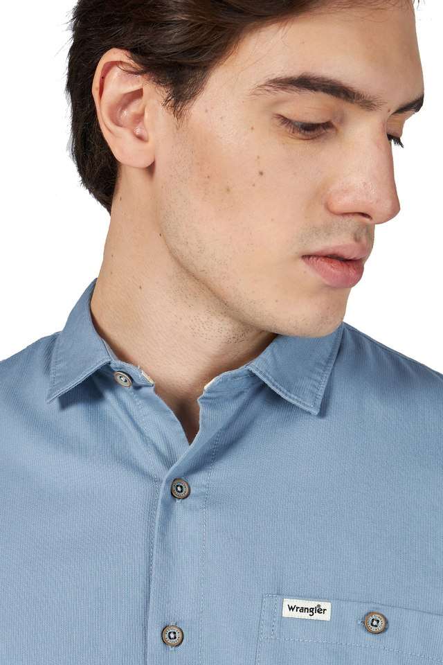 Solid-Cotton-Regular-Fit-Men-s-Casual-Wear-Shirt