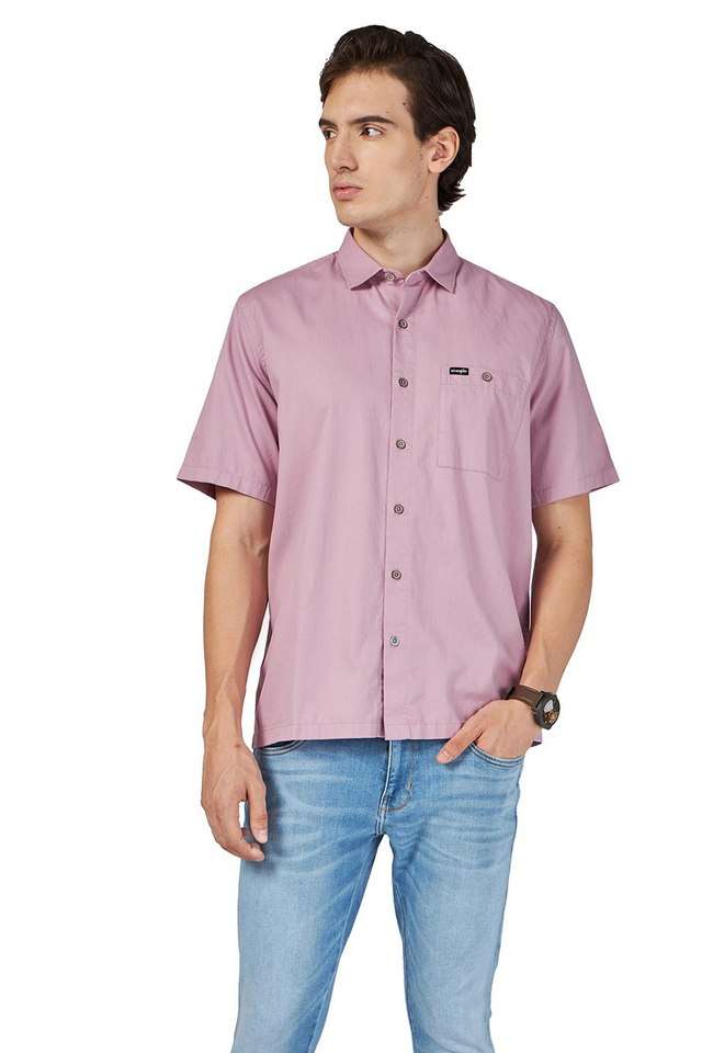 Solid-Cotton-Regular-Fit-Men-s-Casual-Wear-Shirt