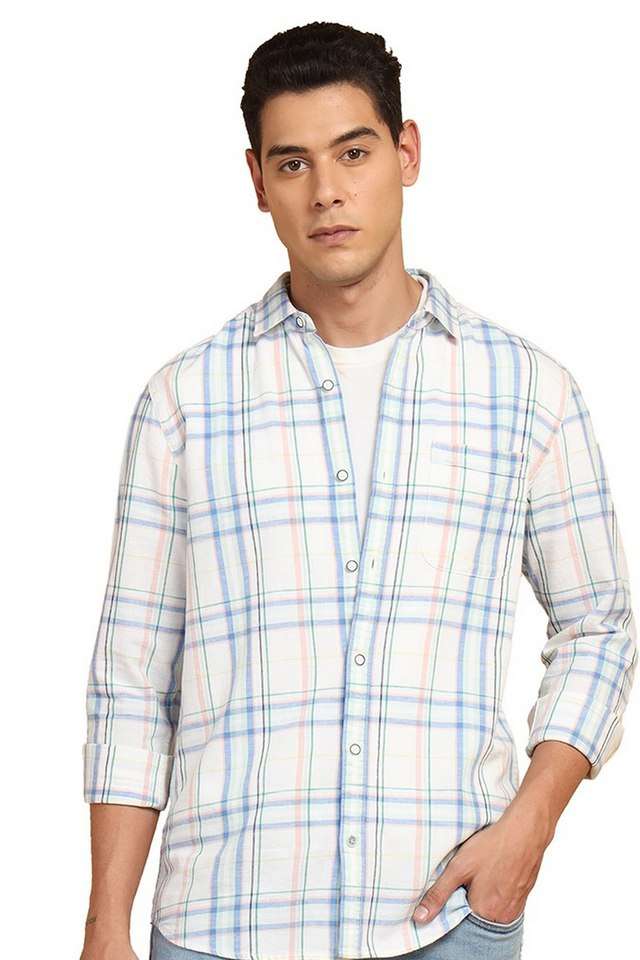 Solid-Blended-Fabric-Regular-Fit-Men-s-Casual-Wear-Shirt