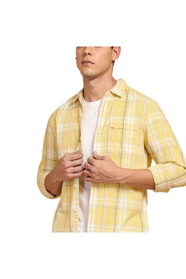 Solid-Blended-Fabric-Regular-Fit-Men-s-Casual-Wear-Shirt