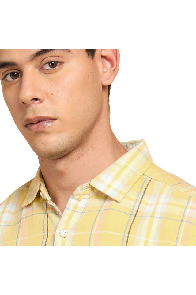 Solid-Blended-Fabric-Regular-Fit-Men-s-Casual-Wear-Shirt
