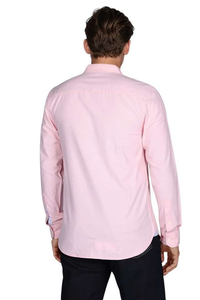 Solid-Cotton-Regular-Fit-Men-s-Casual-Wear-Shirt