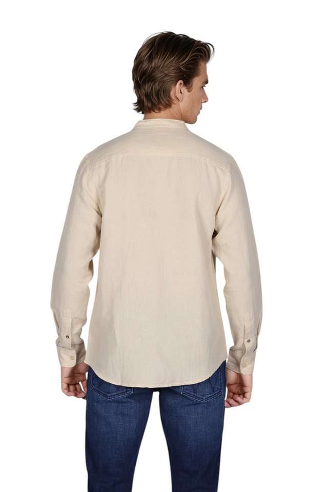 Solid-Cotton-Blend-Regular-Fit-Men-s-Casual-Wear-Shirt