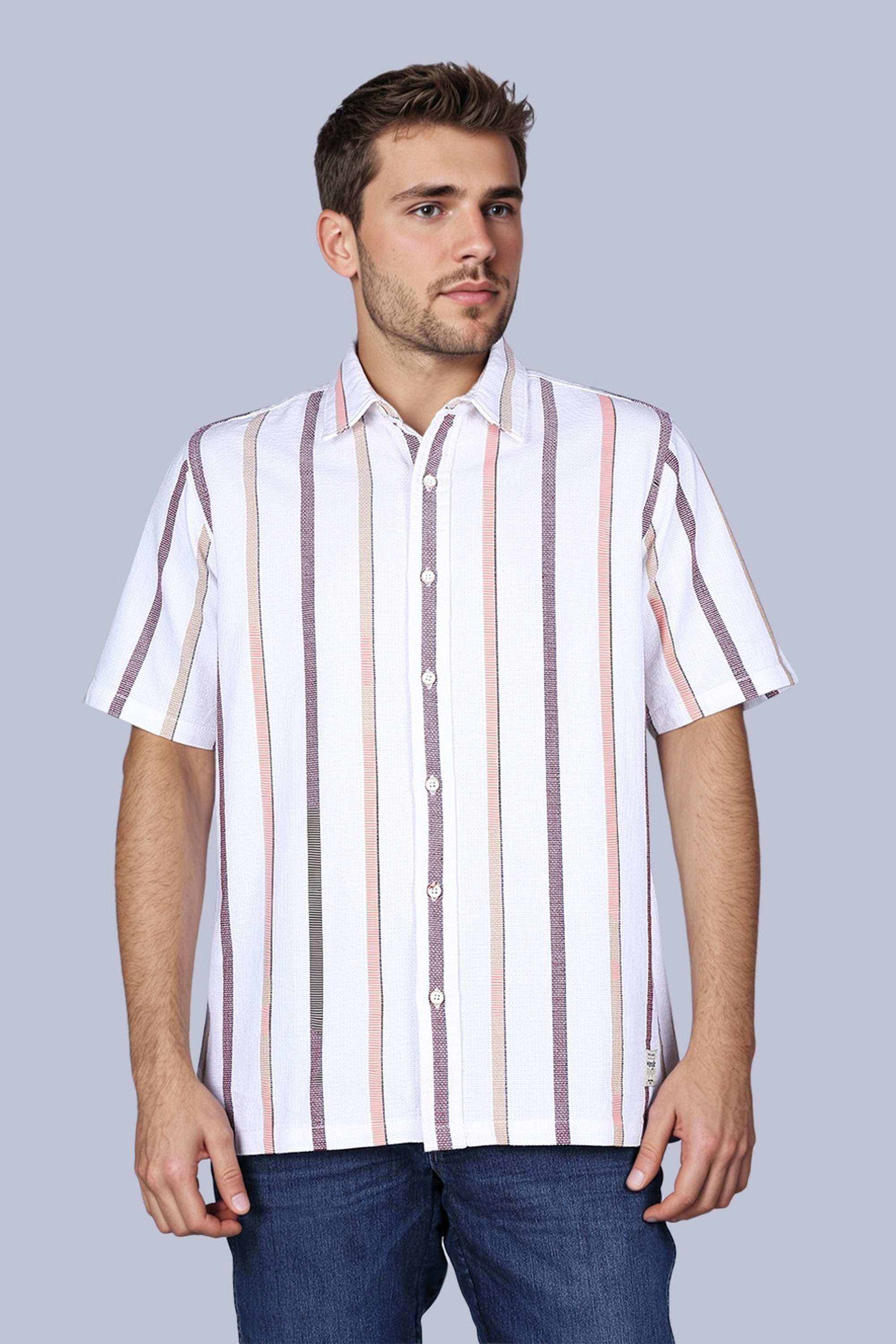 Solid-Cotton-Regular-Fit-Men-s-Shirt