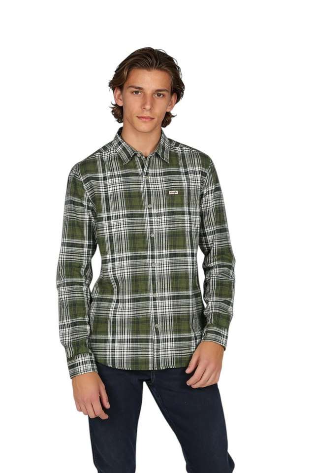 Solid-Cotton-Regular-Fit-Men-s-Casual-Wear-Shirt