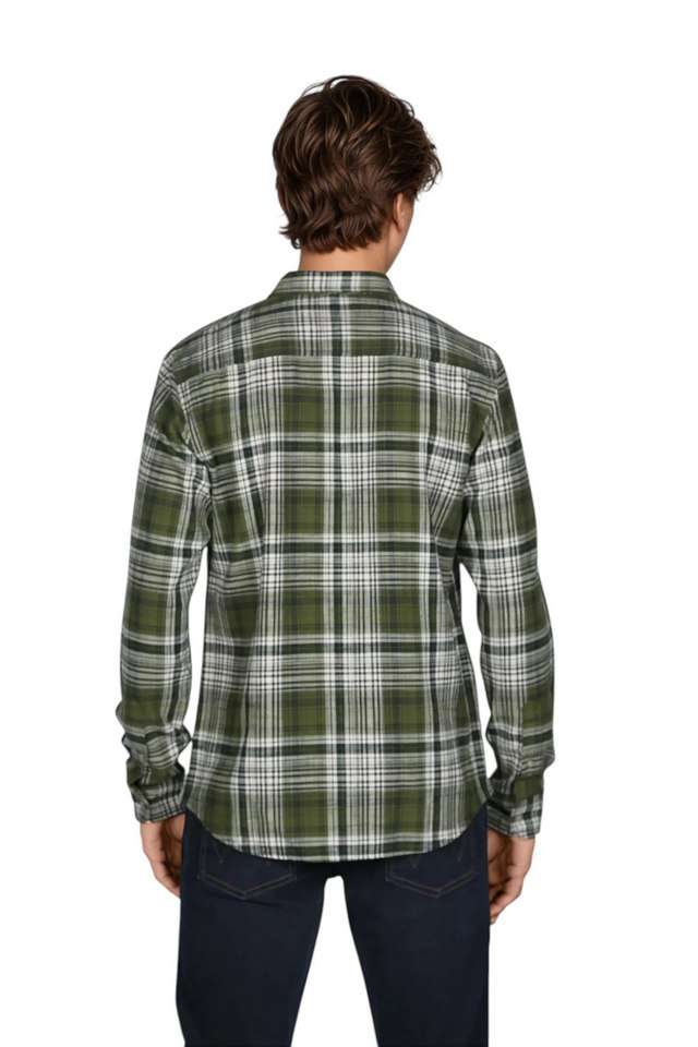Solid-Cotton-Regular-Fit-Men-s-Casual-Wear-Shirt