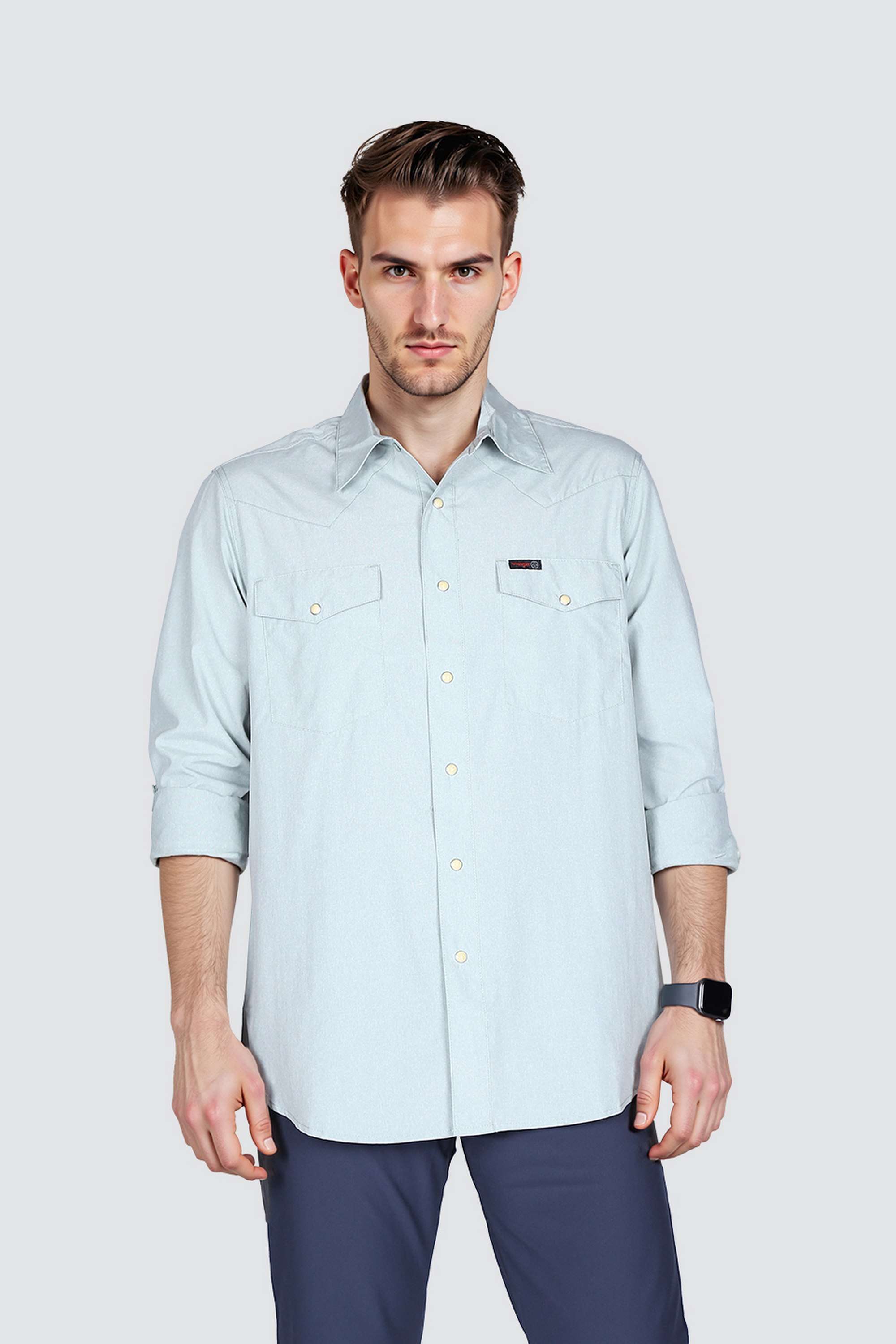 Solid-Polyester-Regular-Fit-Men-s-Shirt