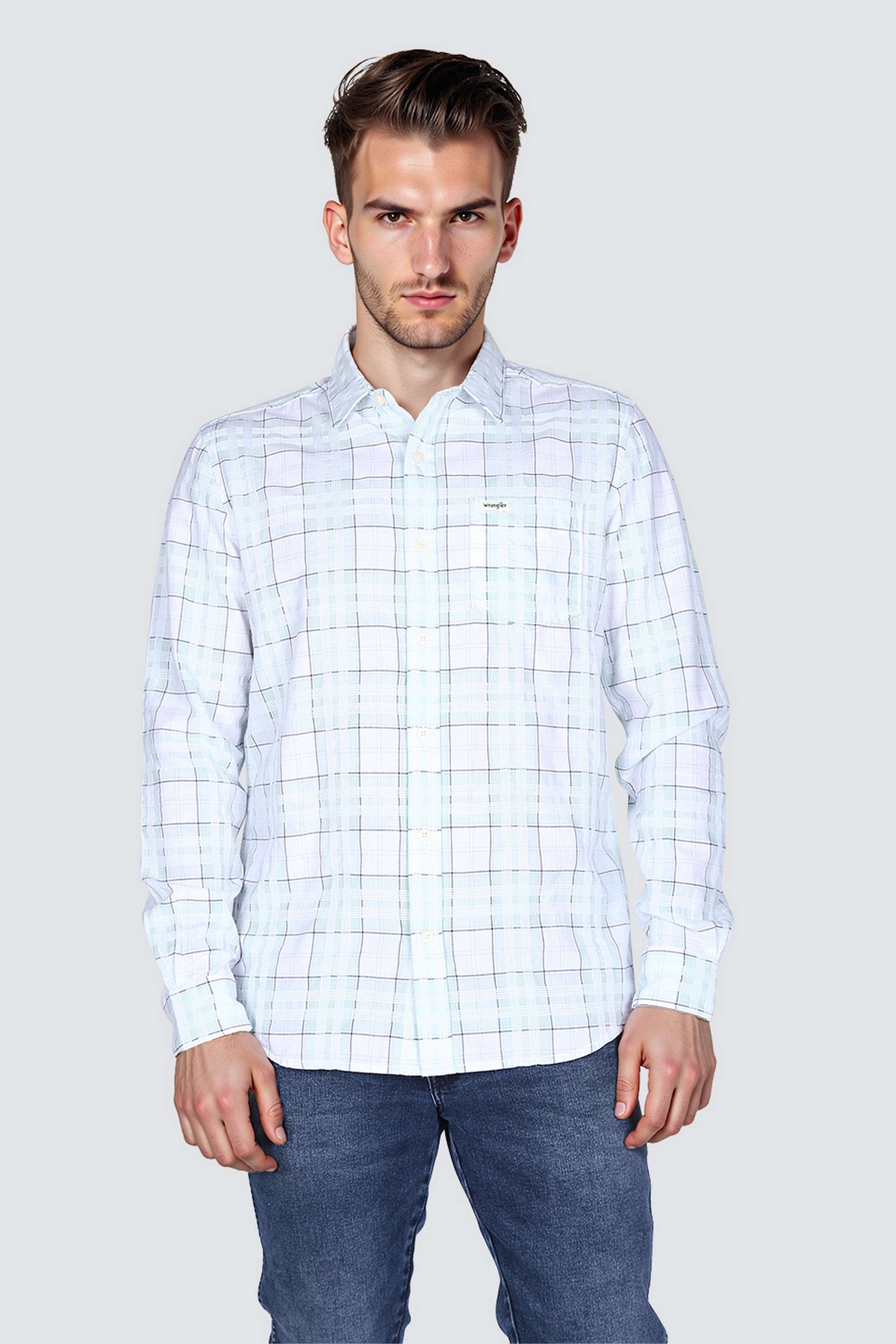 Solid-Cotton-Regular-Fit-Men-s-Shirt